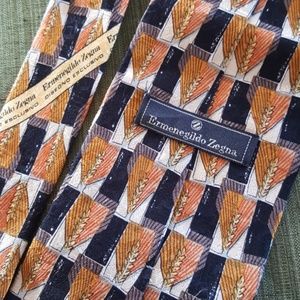 Ermenegildo Zegna Wheat Pattern Silk Tie